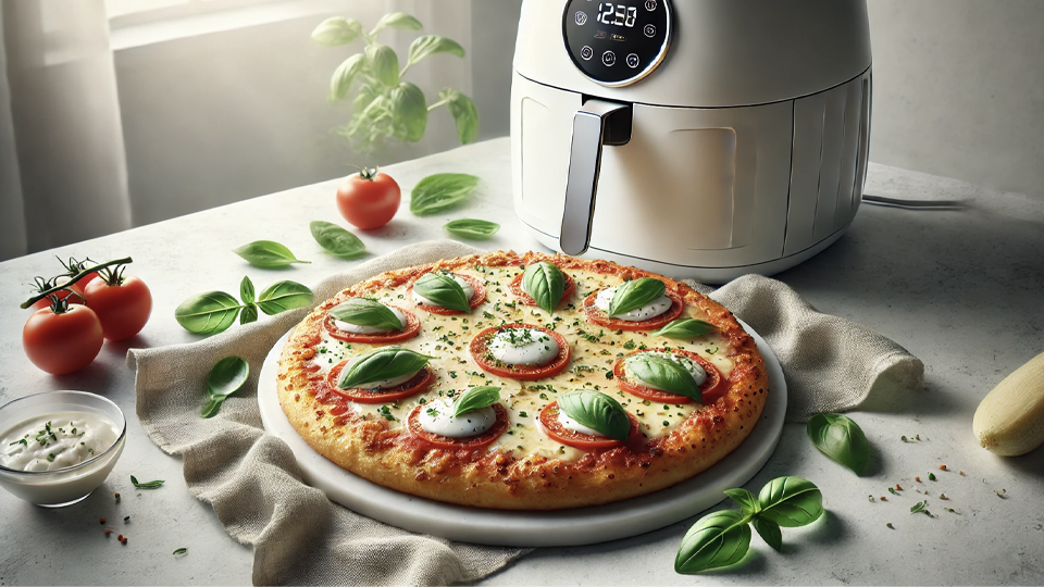 Pizza Margherita nella friggitrice ad aria